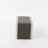 Christopher Knight Home® - Noble House - Cape Coral Modern Wicker C-Shaped End Table, Gray and Silver