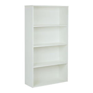 OSP Home Furnishings Prado 60" 4-Shelf Bookcase White