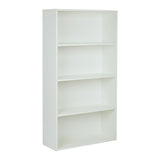 OSP Home Furnishings Prado 60" 4-Shelf Bookcase White