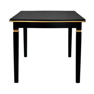 English Elm 6-Piece Kitchen Dining Set with 60" Rectangular Table, Tufted High-Back Chairs & Bench, Durable Wood Black N752S001080B