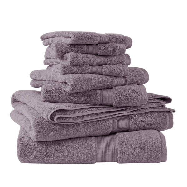 JLA Home Madison Park Signature - Ultra-Soft 100% Cotton Towels with 800 GSM Plush Pile, Antimicrobial Finish and Oeko-Tex Safety Light Purple MPS73-469