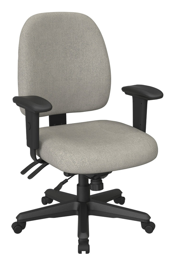 OSP Home Furnishings Ergonomics Chair Adjustable Lumbar Support Home Office Seat with Greenguard Certified Foam Sky 43808-K009