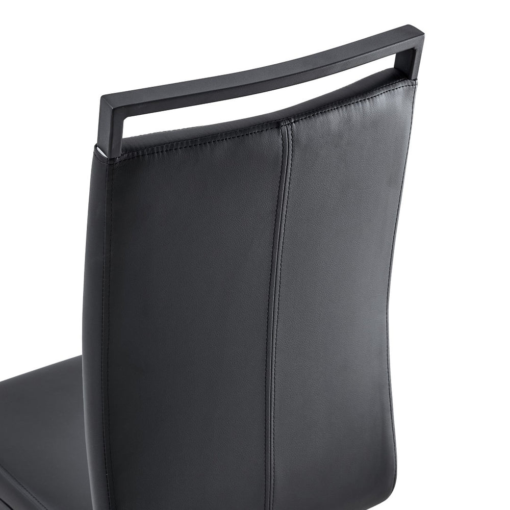 English Elm Table And Chair Set - Modern White Grain Spliced Dining Table With 8 Black Pu Chairs & Storage Function W1151S04275-GIGA