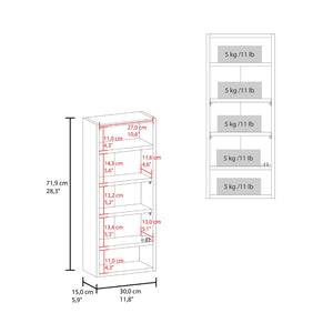English Elm White Medicine Cabinet With Mirrored Door & Open Shelves - Stylish Storage For Small Spaces B062P323180-GIGA