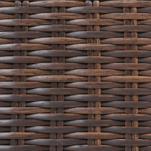 English Elm K&K 8-Piece Wicker Patio Set with 360° Swivel Rockers, Acacia Storage Table, Durable Cushions Blue+Brown N707S000016E