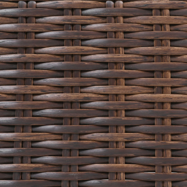 English Elm K&K 8-Piece Wicker Patio Set with 360° Swivel Rockers, Acacia Storage Table, Durable Cushions Blue+Brown N707S000016E