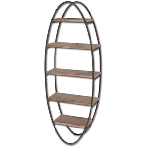 Mercana Metort Wood and Metal Wall Shelf 50097