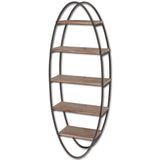 Metort Wood and Metal Wall Shelf