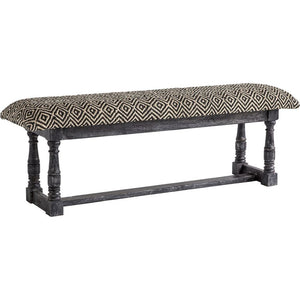 Mercana Denison Stylish Woven Cushion Accent Bench with Solid Wood Base – Perfect for Entryways & Living Areas 50254