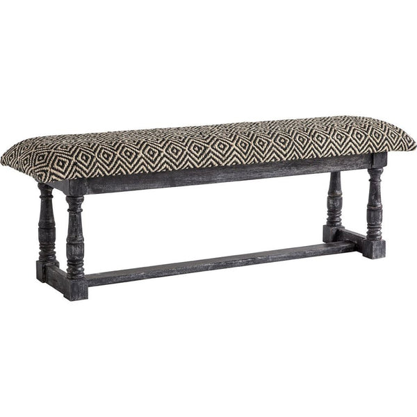 Mercana Denison Stylish Woven Cushion Accent Bench with Solid Wood Base – Perfect for Entryways & Living Areas 50254