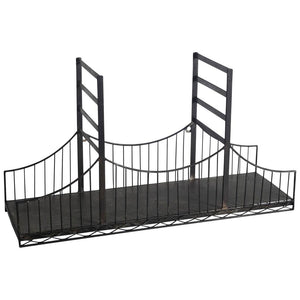 Mercana Fran 7.1 x 22.0 x 12.0 Matte Black Metal Golden Gate Bridge Wall Furniture 50328