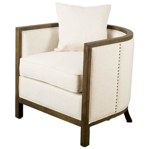 Mercana Sloan II Off-White Demi-Lune Accent Chair 50513