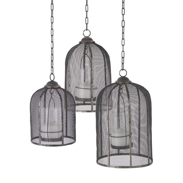 Mercana Jutland Elegant Lantern Trio with Bird-Cage Design for Ambient Lighting in Any Home Decor Style 53275