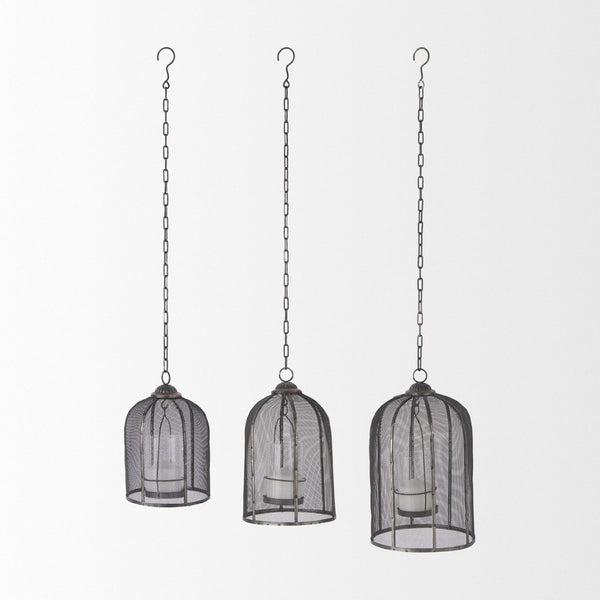 Mercana Jutland Elegant Lantern Trio with Bird-Cage Design for Ambient Lighting in Any Home Decor Style 53275