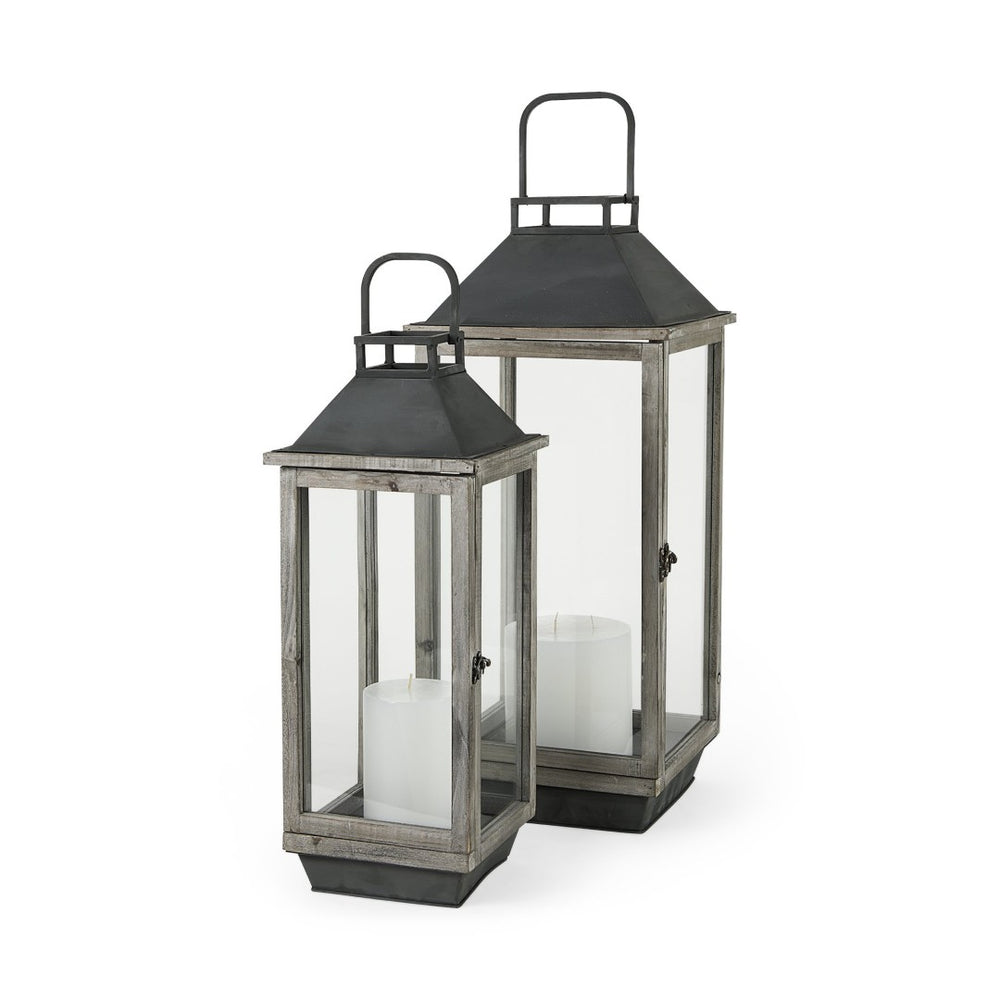Mercana Keyrock Rustic Lantern Candle Holders for Vintage-Inspired Home Decor, Ideal for Indoor or Outdoor Use 53316