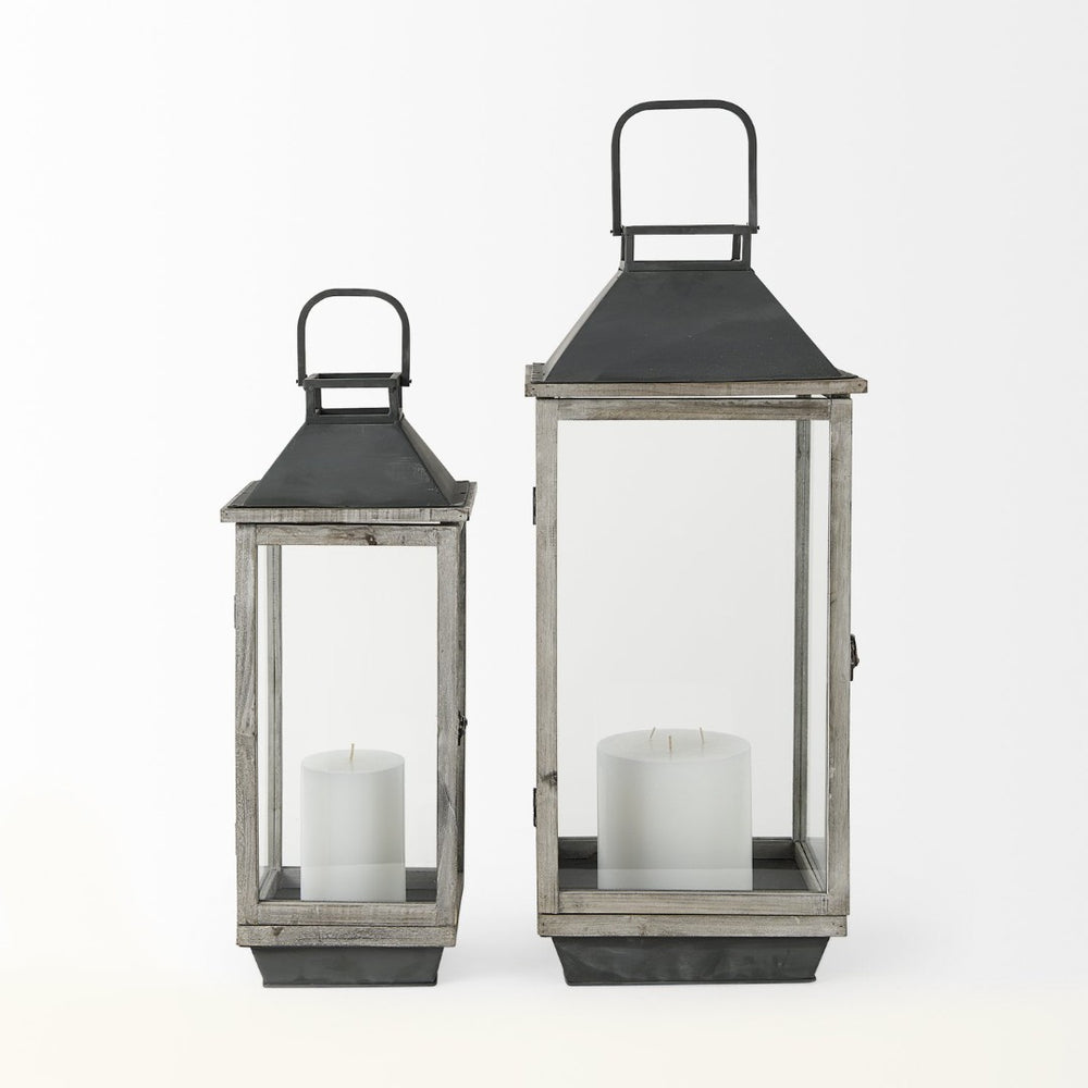 Mercana Keyrock Rustic Lantern Candle Holders for Vintage-Inspired Home Decor, Ideal for Indoor or Outdoor Use 53316