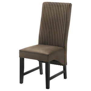 English Elm Dempsey Corduroy and Velvet Upholstered Dining Chairs with Tall Back Set of 2 Chocolate B062P440299