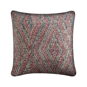 Mercana Nicand 18 x 18 Red/Blue Diamond Pattern Decorative Pillow Cover  56010