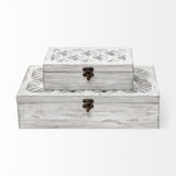 Mercana Floribundus (Set of 2) Off-White Decorative Boxes 57544