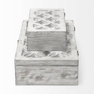 Mercana Floribundus Handcrafted Decorative Boxes with Mirror Inlay for Elegant Storage and Display Solutions 57544