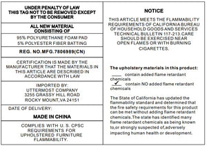 Uttermost Halston Upholstered Bench - Chic Off-white Seat With Matte Black Frame & Brass Accents Black,White Iron,Mdf,Foam,Fabric 23925