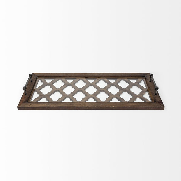 Mercana Stotonic Rectangular Serving Tray – Versatile Solid Wood Display Piece for Modern and Classic Décor 57670