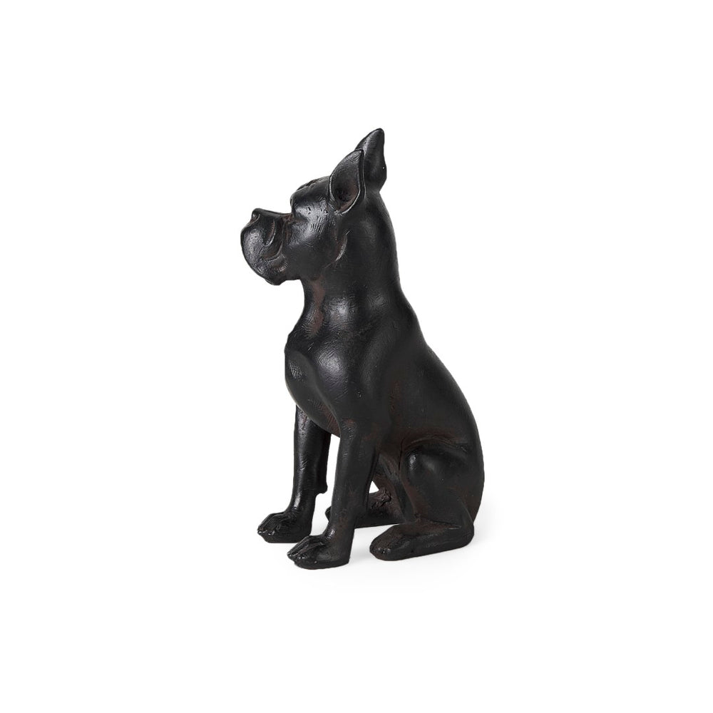 Mercana Rocky Modern Boxer Dog Sculpture – Sleek Resin Accent for Home Decor, Perfect for Any Style Black Resin | 9H 57797