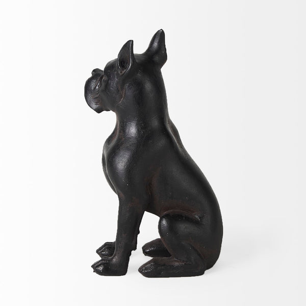 Mercana Rocky Modern Boxer Dog Sculpture – Sleek Resin Accent for Home Decor, Perfect for Any Style Black Resin | 9H 57797