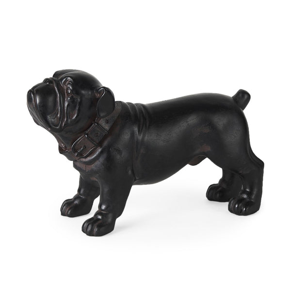 Mercana Rocky Modern Boxer Dog Sculpture – Sleek Resin Accent for Home Decor, Perfect for Any Style Black Resin | 8H 57799