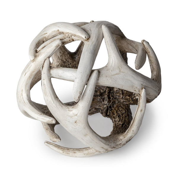 Mercana Ramus Decorative Antler-Inspired Resin Orb Ball - Sculptural Accent for Rustic and Modern Décor Brown Resin | 5H 57800