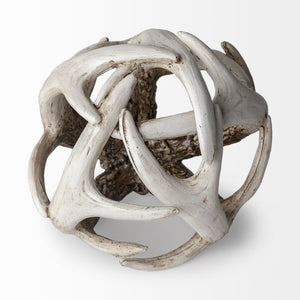 Mercana Ramus Decorative Antler-Inspired Resin Orb Ball - Sculptural Accent for Rustic and Modern Décor Brown Resin | 5H 57800