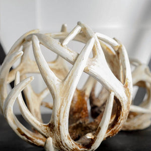 Mercana Ramus Decorative Antler-Inspired Resin Orb Ball - Sculptural Accent for Rustic and Modern Décor Brown Resin | 7H 57801