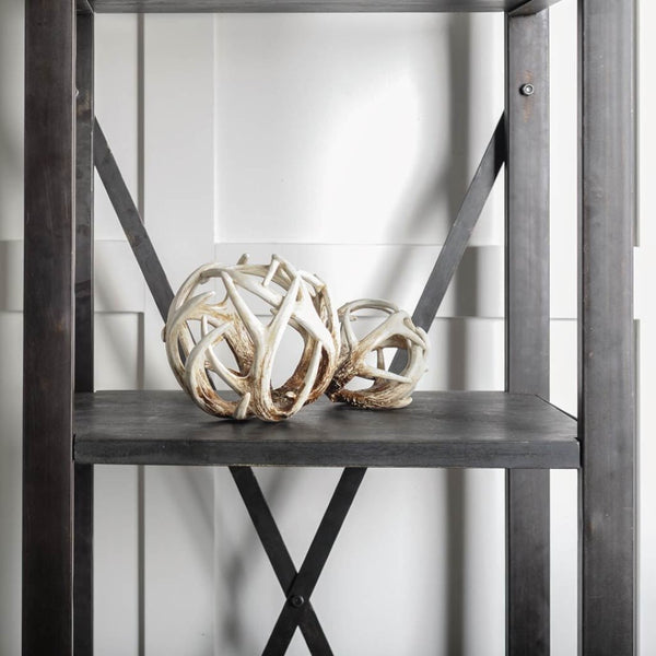 Mercana Ramus Decorative Antler-Inspired Resin Orb Ball - Sculptural Accent for Rustic and Modern Décor Brown Resin | 7H 57801