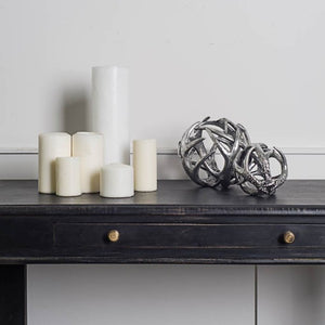 Mercana Ramus Antler-Inspired Decorative Orb Ball in Antique Silver - A Sculptural Accent for Any Space Silver Resin | 5H 57802