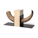 Nickerson (Set of 2) 6L x 7W Bull Horn Bookends