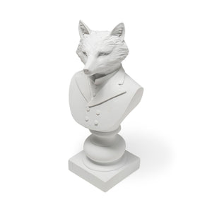 Mercana Murray Stylish White Resin Fox Bust - Charming Woodland Accent for Modern Home Décor Display White Resin | 13H 57900
