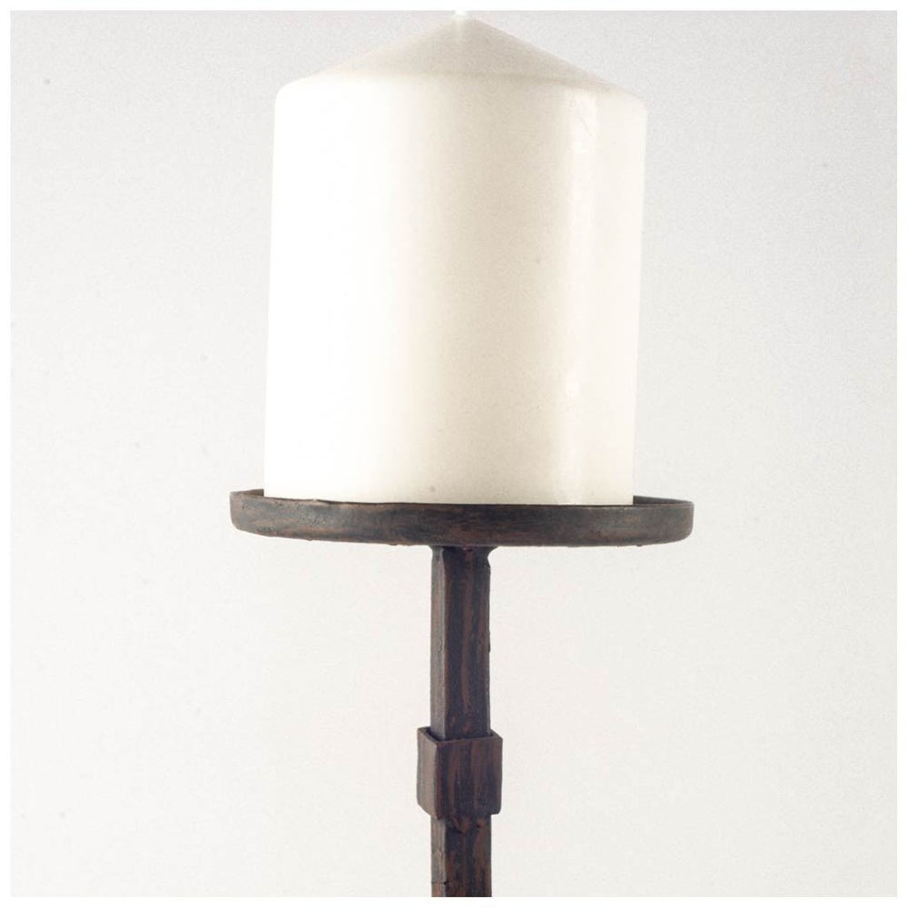 Mercana Edgeland Elegant Candle Holder - Modern Farmhouse Style with Solid Wood and Metal Accents for Decor 57940