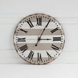 Mercana Belton 41.5" Round Oversize Farmhouse Wall Clock 63093