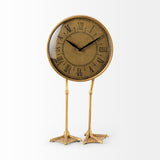 Mercana Chadwick Antiqued Brass Duck Leg Table Clock 63115