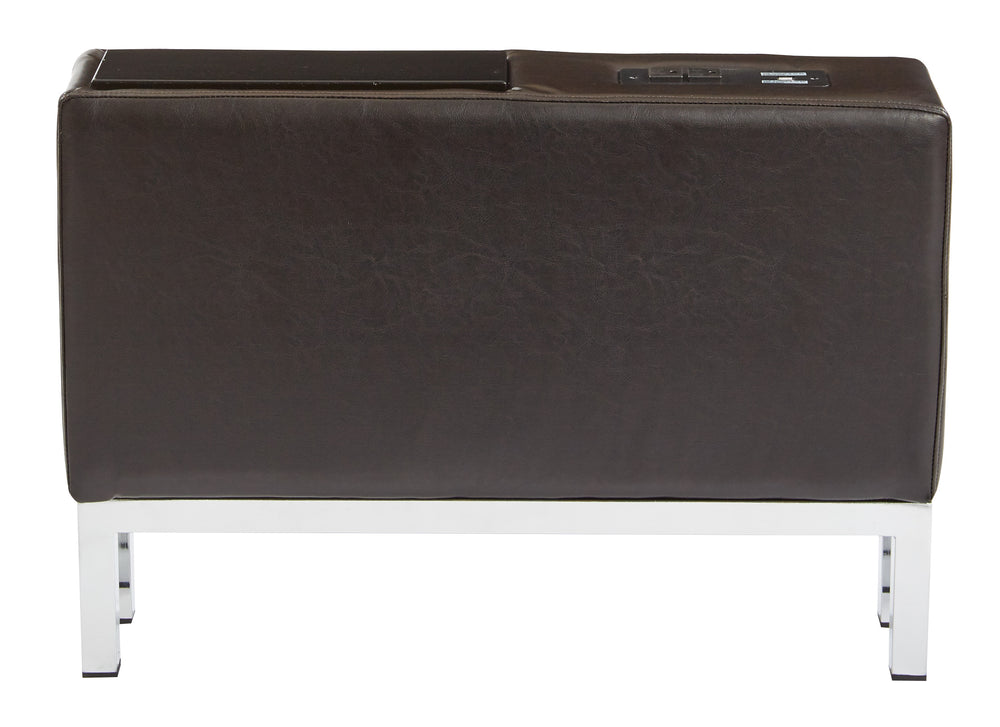 OSP Home Furnishings Espresso Charging Center Console Espresso