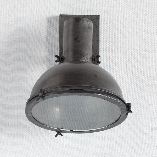 Mercana Taza 10.3x12 Gray Metal Dome Shade Wall Sconce 65123