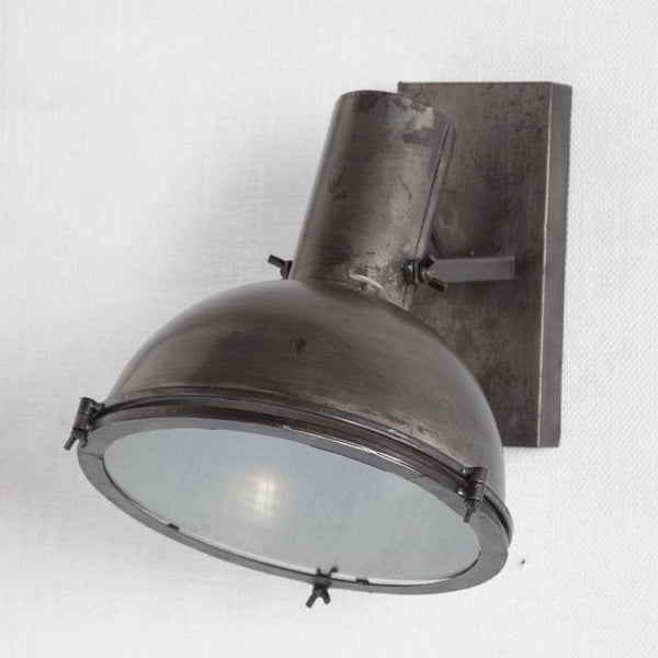 Mercana Taza 10.3x12 Gray Metal Dome Shade Wall Sconce 65123