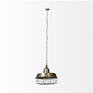 Mercana Tahla 14x14.5 Caged Pendant Light - Elegant Industrial Design for Modern Farmhouse Décor Spaces 65131