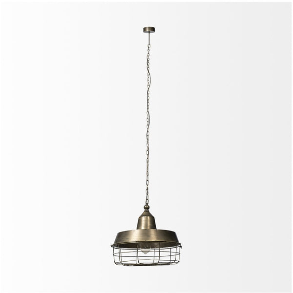 Mercana Tahla 14x14.5 Caged Pendant Light - Elegant Industrial Design for Modern Farmhouse Décor Spaces 65131