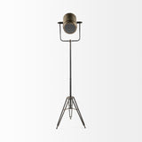 Mercana Debdou (61"H) Gold Metal Adjustable Cinema-Style Floor Lamp 65134