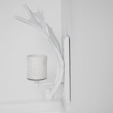 Mercana Rockland 8x19.5 White Resin Antlers Wall Sconce  65252