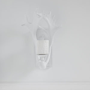 Mercana Rockland Antlers Wall Sconce – Rustic Lodge Charm with Modern Design for Stylish Ambient Lighting 65252