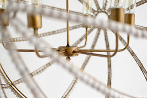 Mercana Ava Elegant Six-Bulb Chandelier with Rustic Beads for Boho Chic Lighting in Dining & Living Spaces 65273