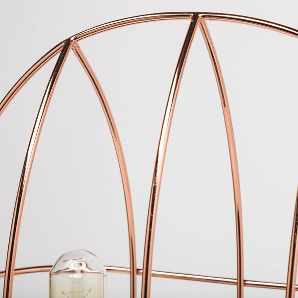 Mercana Sutton Cylindrical Cage Table Lamp – Industrial Elegance for Modern Spaces with Minimalist Charm 65289