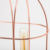 Mercana Sutton (19.3"H) Rose-Gold Metal Cylindrical Cage Three Bulb Table Lamp  65289